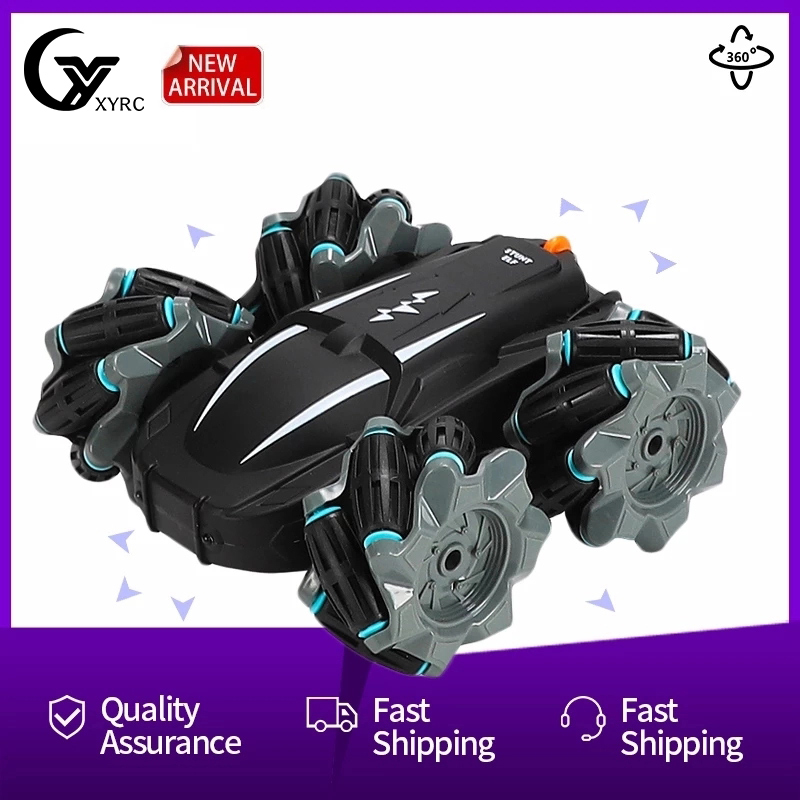 360 rotating remote control rc cars 2,4g 4wd drift stunt cars, high speed climbing off-road racing cars with led lights, toys for children