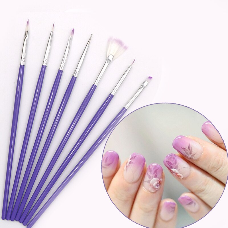 Pincéis de unhas conjunto para manicure unha arte escova pintura caneta gel unha polonês ferramentas remover a poeira limpeza unhas escova ferramentas