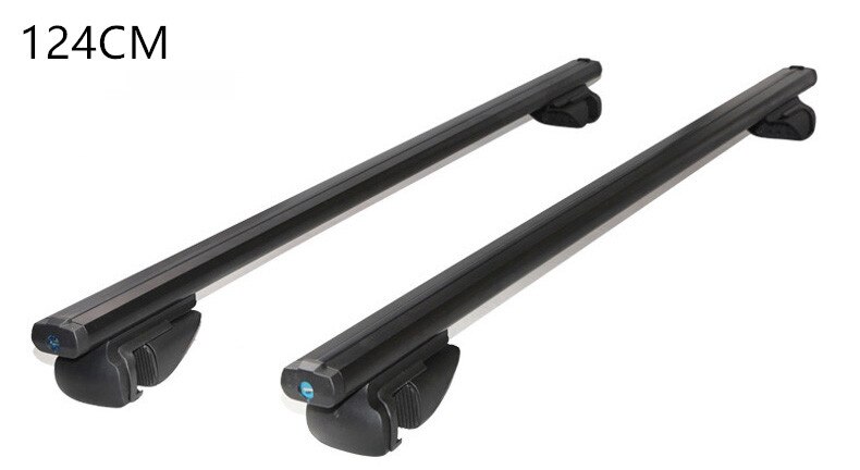 1 Set 2 Piece Vehicle CAR Roof Rack Luggage Rack Rail Truck Aluminum Alloy Locking Bicycle Frame Frame Box Super Aluminum Truck: black