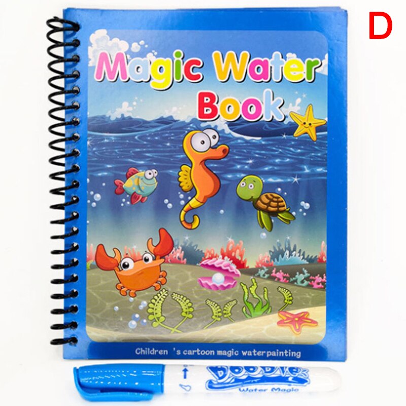 Livre de coloriage stylo magique peinture planche à dessin pour enfants jouets magique eau dessin livre d'anniversaire répété réutilisable GDeals: D