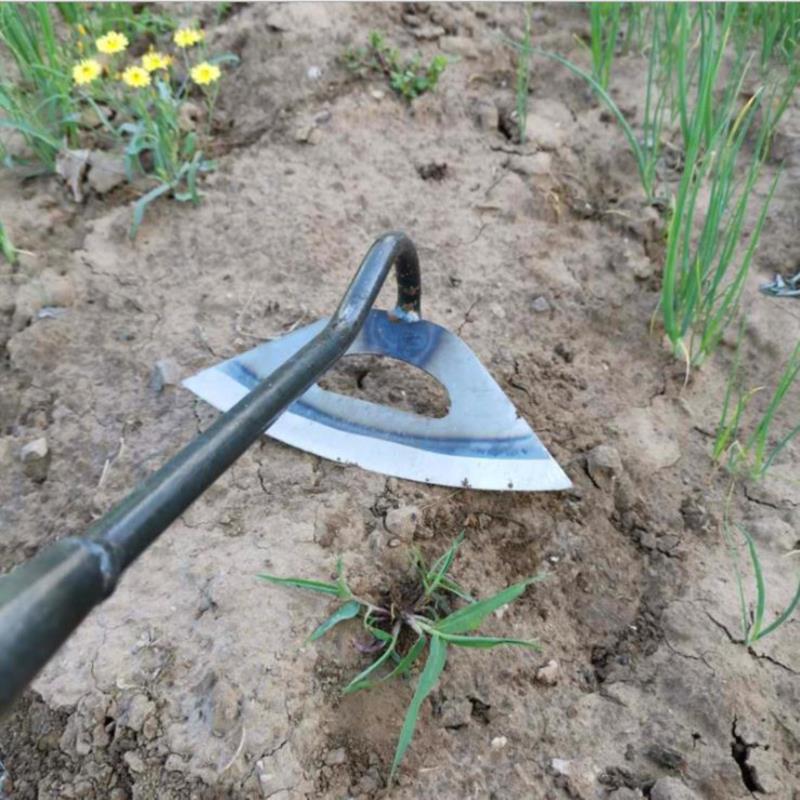 All-steel Hardened Hollow Hoe Handheld Weeding Rake Planting Vegetable Farm Garden Agriculture Ranch Tools Accessories