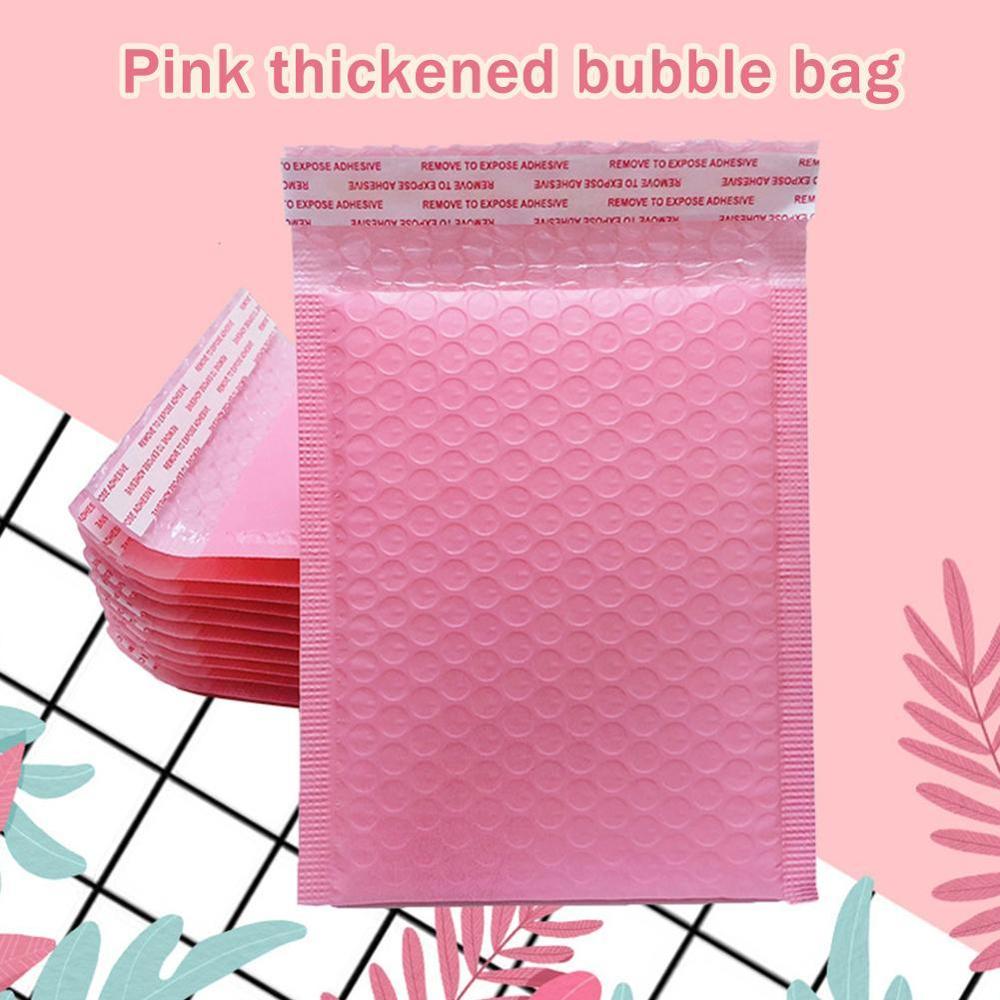 50 Stks/partij Roze Schuim Envelop Tassen Zelf Seal Mailers Padded Enveloppen Pakketten Bubble Zak Mailing Tas Wit A5D8