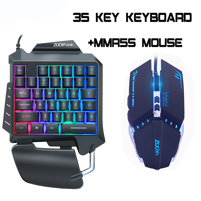 Gaming mouse+35 keys Game Membrane keyboard Combos USB Wired LED backlit for gamer CS: G92-MMR5S