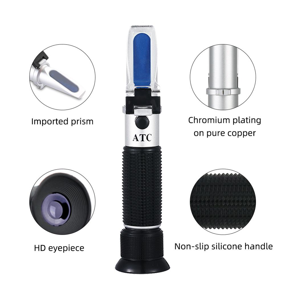 yieryi handheld Honey moisture meter 10-30% Honey water Refractometer with calibration atc refractometer