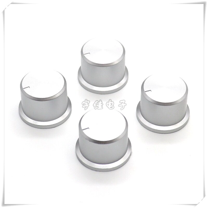 10 stück 24,5*17MM silber kunststoff sandstrahlen knopf kappe volumen einstellung kappe Potentiometer knopf blume welle 6mm
