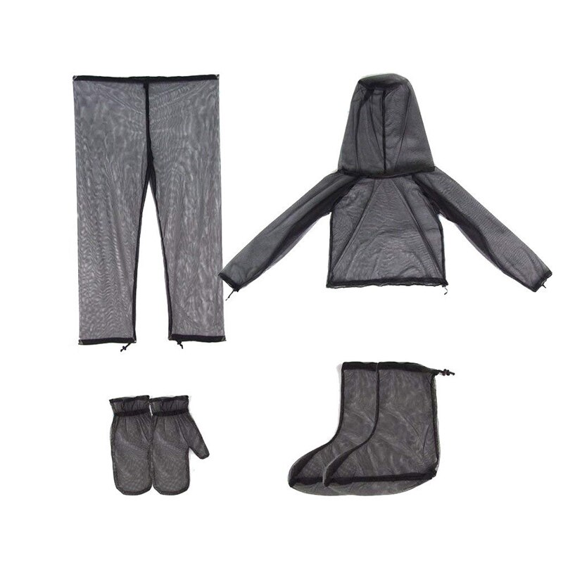 Outdoor Bug Wear Anti Mosquito Suit Jacket Mitts Pants Socks Net Yarn Mesh Cloth: M