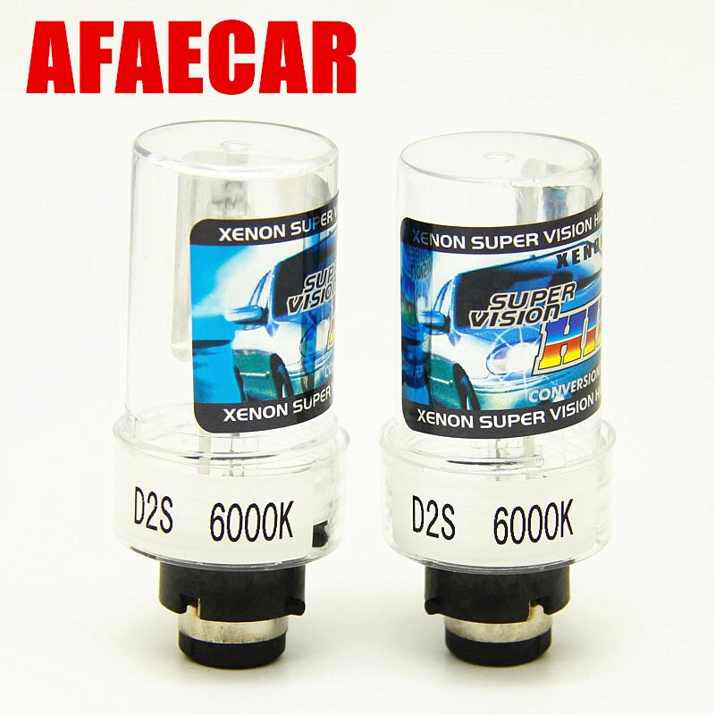 AFAECAR 2pcs 35W HID Xenon Light Lamp D2S 4300k 6000k D2S 8000k 10000k bulb