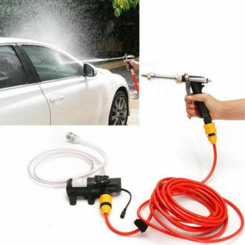 Bærbar 12v bil højtryksrenser vandpumpe kit jet wash renser slange varevogn til bil campingvogn udendørs camping rejser