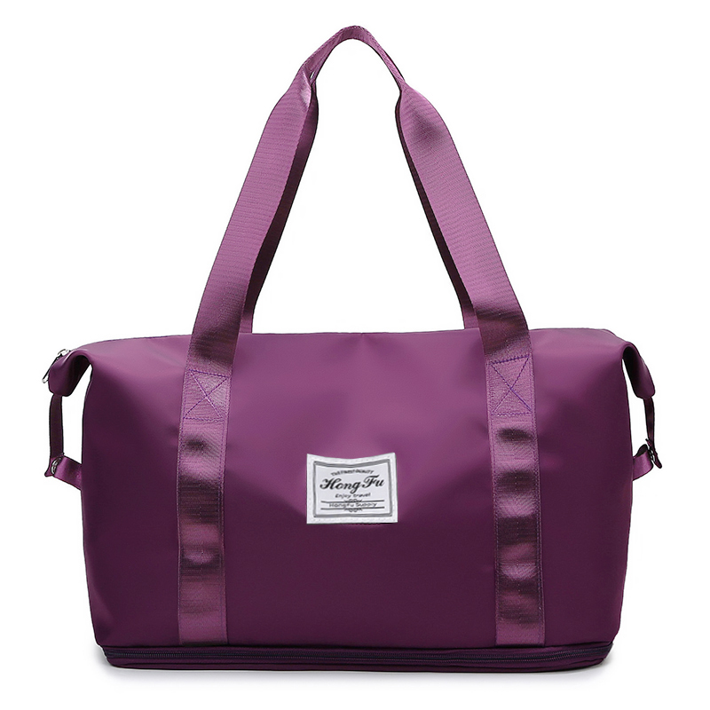 UNIXINU Carry On Travel Duffle Bag Nylon Waterproof Sports Gym Tote Bags for Women Large Capacity Storage Luggage Handbag: plum