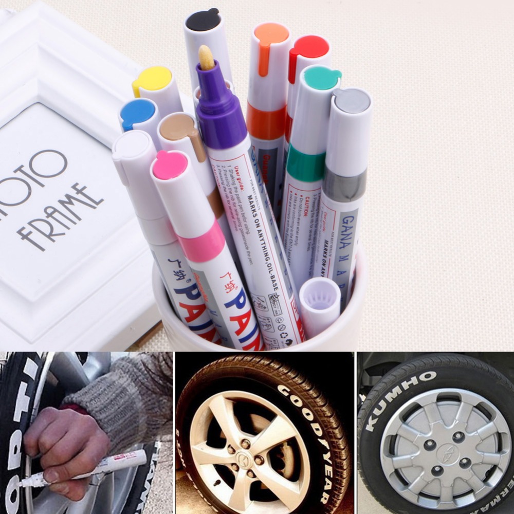 2017Smoth Universal Waterproof Car Tyre Tire Pen Permanent Tread Rubber Metal Paint Marker