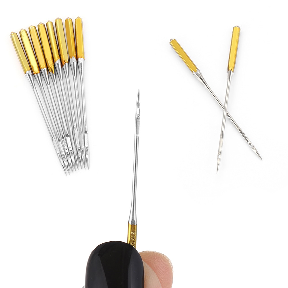 Brand 10PCS Stainless Steel Stitch Pins Sewing Machine Needles 90/14 DIY Household Threading Overlock Sewing Machine Needles