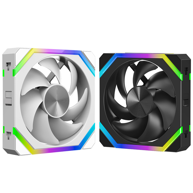 Jumpeak cs120 argb ventilador de refrigeração 240mm modular empilhável emenda pwm silencioso 120mm rgb ventiladores para jogos caso pc cpu refrigerador de água