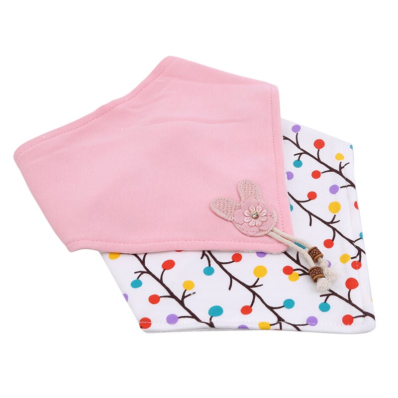 Cartoon Saliva Towel Baby Eating Accessory Cotton Bandana Bibs Baby Babador Feeding Smock Infant Burp Cloths Soft Baby Stuff: pink