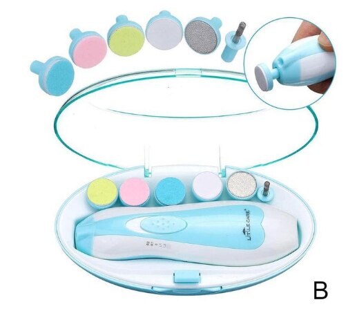 Baby Nail Trimmer Multifunctionele Elektrische Baby Nail File Clippers Tenen Vingernagel Cutter Trimmer Manicure Tool Set Baby Care: 1