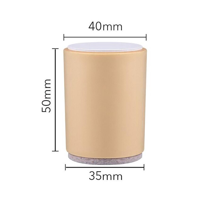 Coussin de pieds de meuble pour Table basse, rond ou carré, meuble de maison, rehausseur de pieds, 4 pièces: Beige white - round