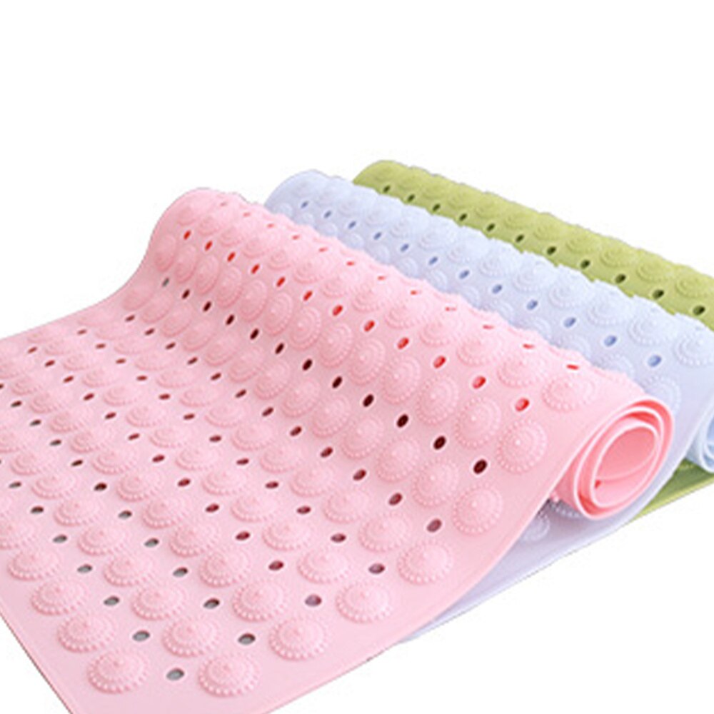 1Pcs Durable PVC Floor Mat Bathroom Foot Mat Skid Resistance Foot Mat Shower Floor Mat(White)