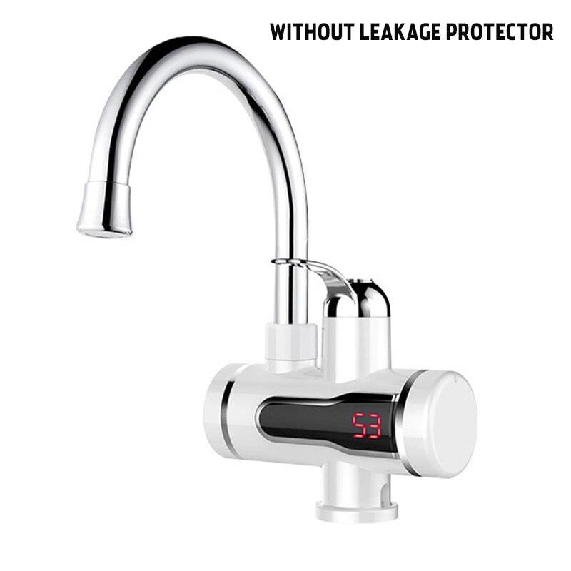 Instant Tankless Electric Faucet Tap Water Heater Kitchen Electric Water Heater with Temperature Display Leakage Protector: Yellow
