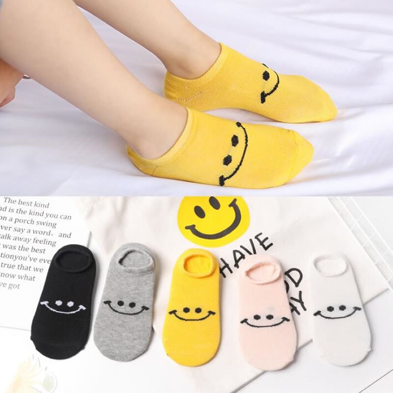 Spring and summer children's socks cartoon car big eyes smiley children's combination invisible boat socks
