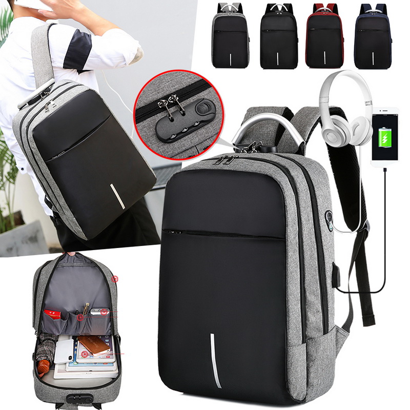 Men's and women's general backpack anti theft backpack USB charging backpack multi functional business computer Backpack