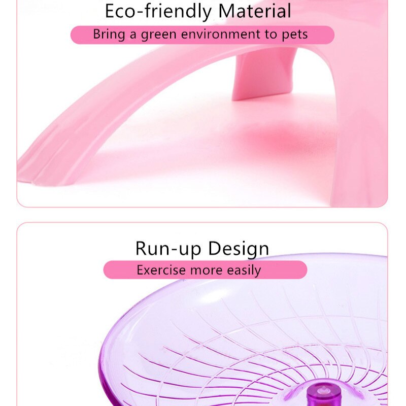 1PC Pet Exercise Wheel Hamster Running Disc Plastic 18cm Diameter Stable Silent Sport Jogging Wheel Pink Blue Color Removable