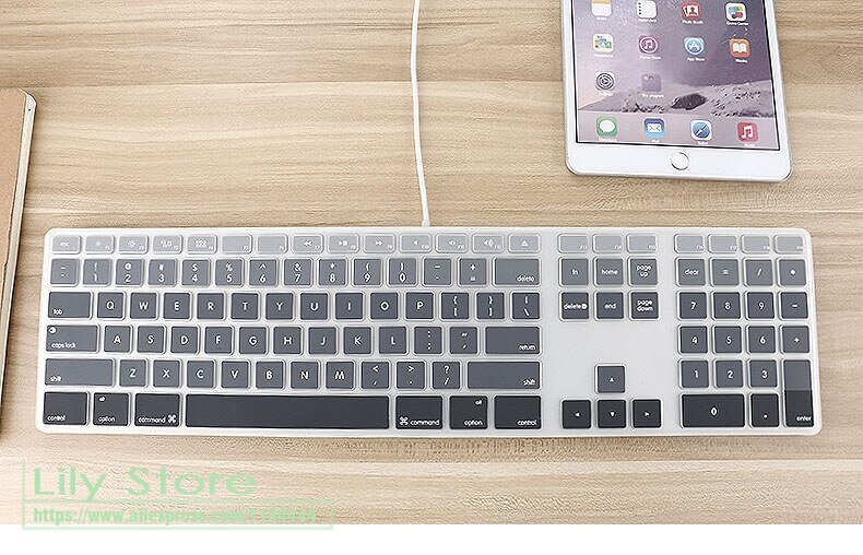 Pour Apple couverture de clavier iMac G6 protecteur de bureau coloré peau de Silicone avec clavier numérique pour Mac G5 peau de protection de la peau