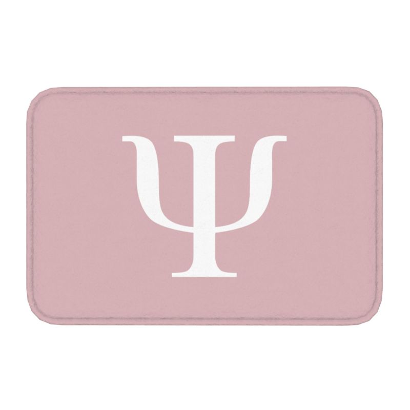 Custom Psychology Marble Psi Symbol Doormat Anti-Slip Entrance Room Door Floor Mat Psychologist Teacher Garden Carpet Rug: Burgundy