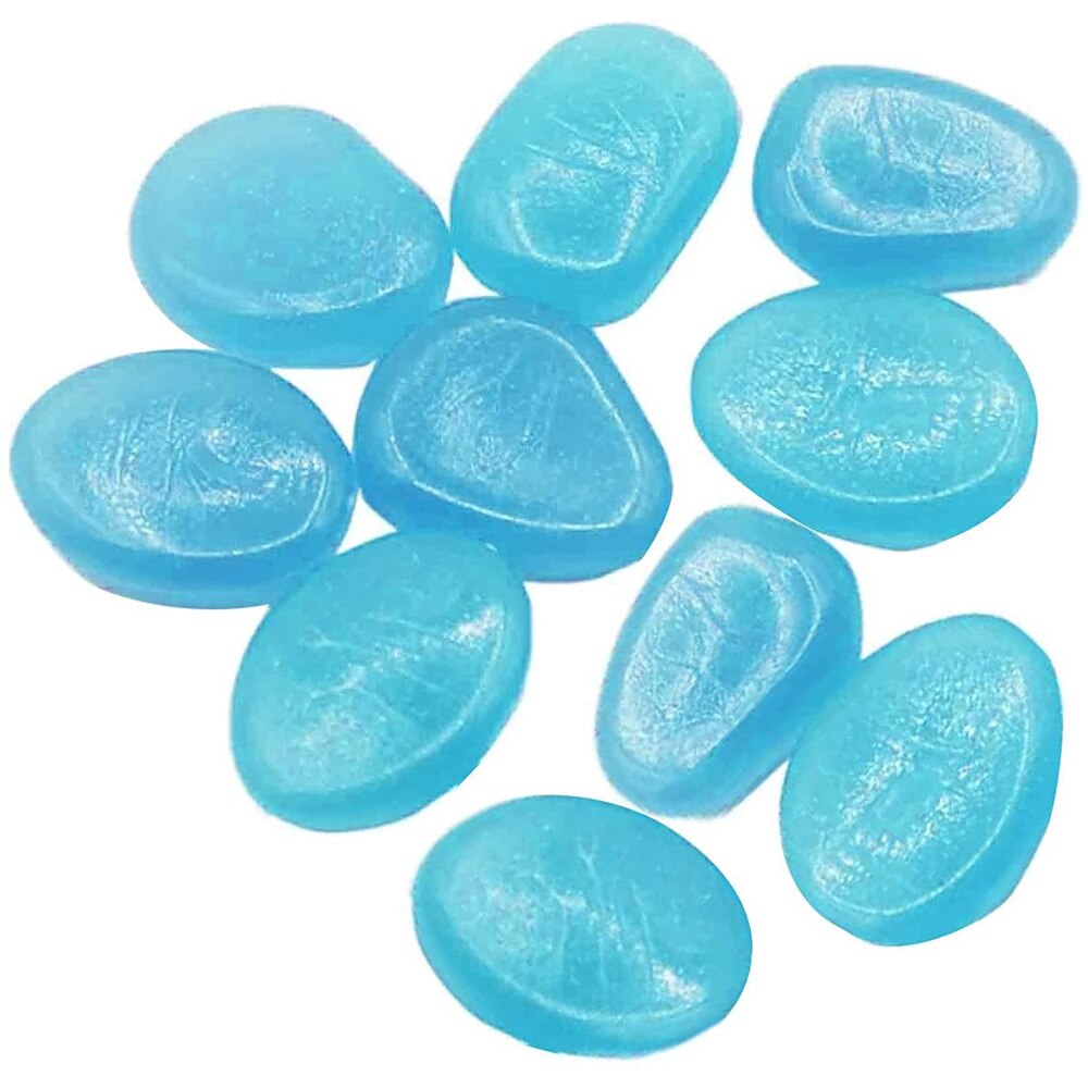 100Pcs Decorative Stones Glow in The Dark Rocks, Decorations for Walkways, Gardens, Driveways or Houseplants Glow Rocks: Blue