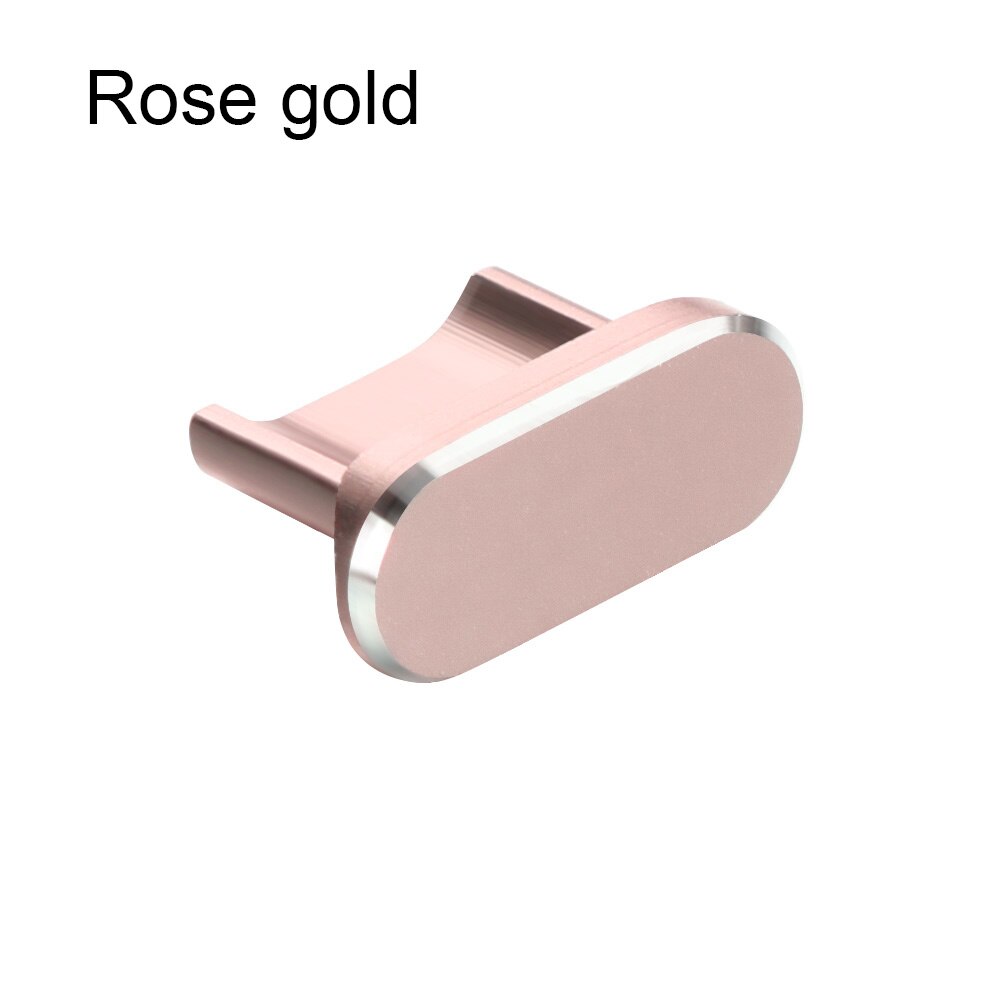 Micro Charger Port Cover Aluminium Alloy Dust Plug Cap Micro Female Jack Interface Universal Micro Dustproof Stopper: rose gold