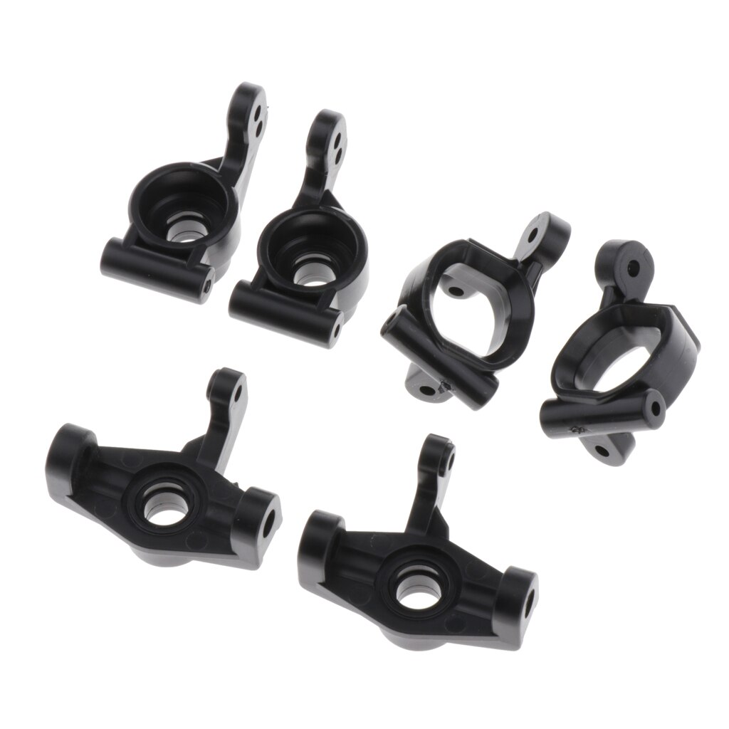 6pcs RC 1:14 Plastic Hub Carrier Upgrade Parts Black for WLtoys 144001 Car