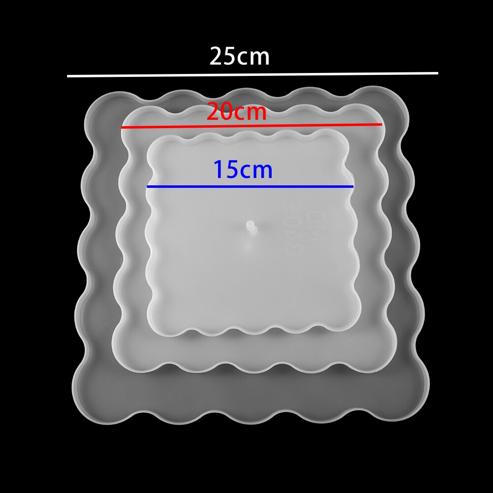 Tre-Strato di Frutta Piatto Piatto di Frutta Stampo In Resina Epossidica Vassoio Del Tè Stampi In Silicone Muffa Del Vassoio di Stoccaggio Per Il FAI DA TE In Resina UV Sottobicchiere accessori: Square tray