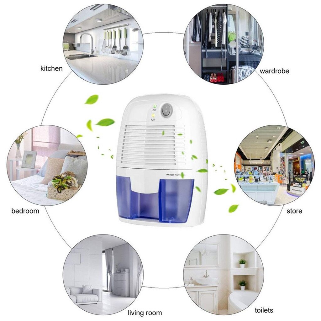 Semiconductor Dehumidifier Desiccant Moisture Absorber Electric Air Dryer 500ml Water Tank For Home Kitchen Office Air Dryer#db4