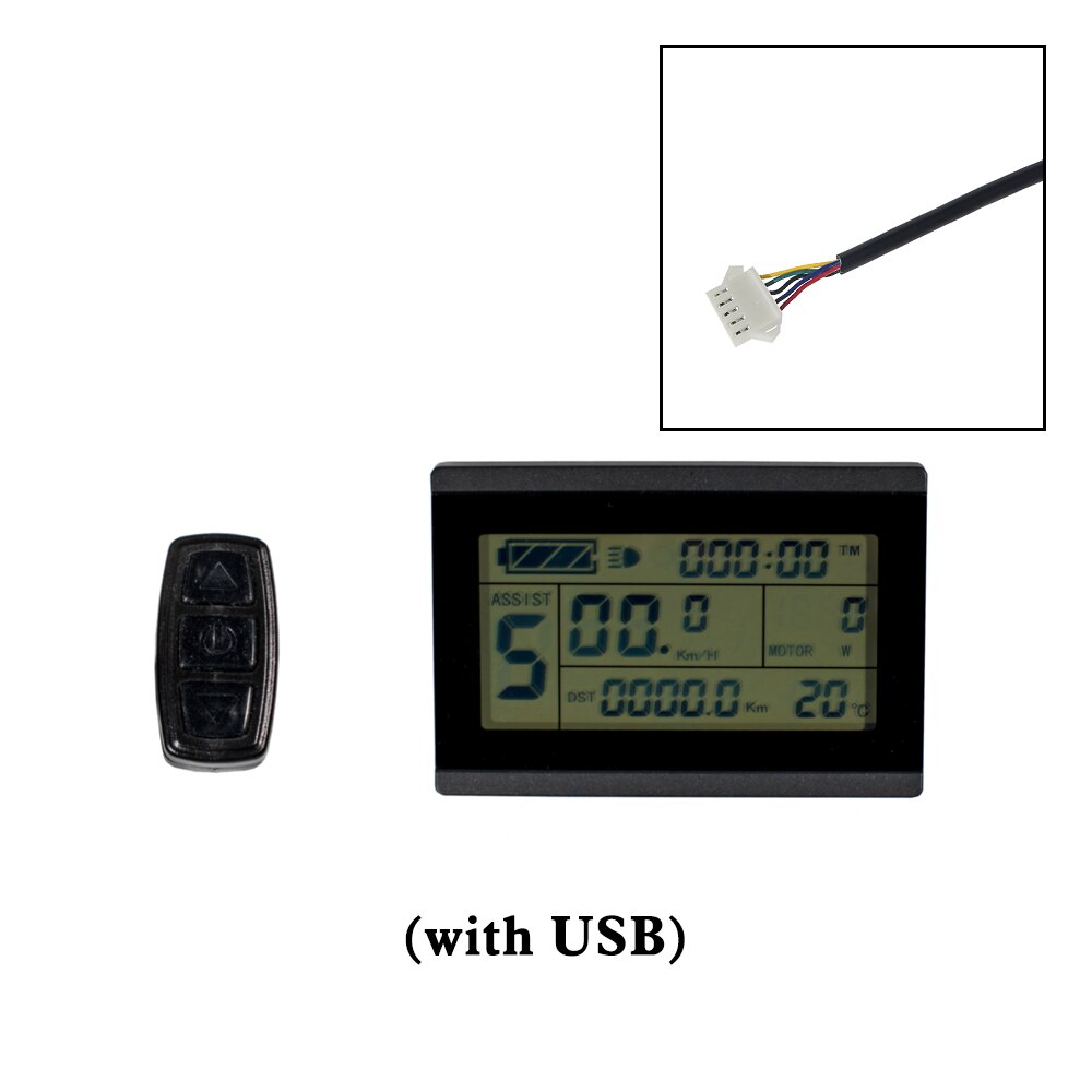 Ejoyqi Kt LCD3 Elektrische Fiets Lcd Display 24V 36V 48V 72V Ebike Computer Panel Ebike Display voor Elektrische Fiets Lcd Display: 24V 36V 48V SM USB