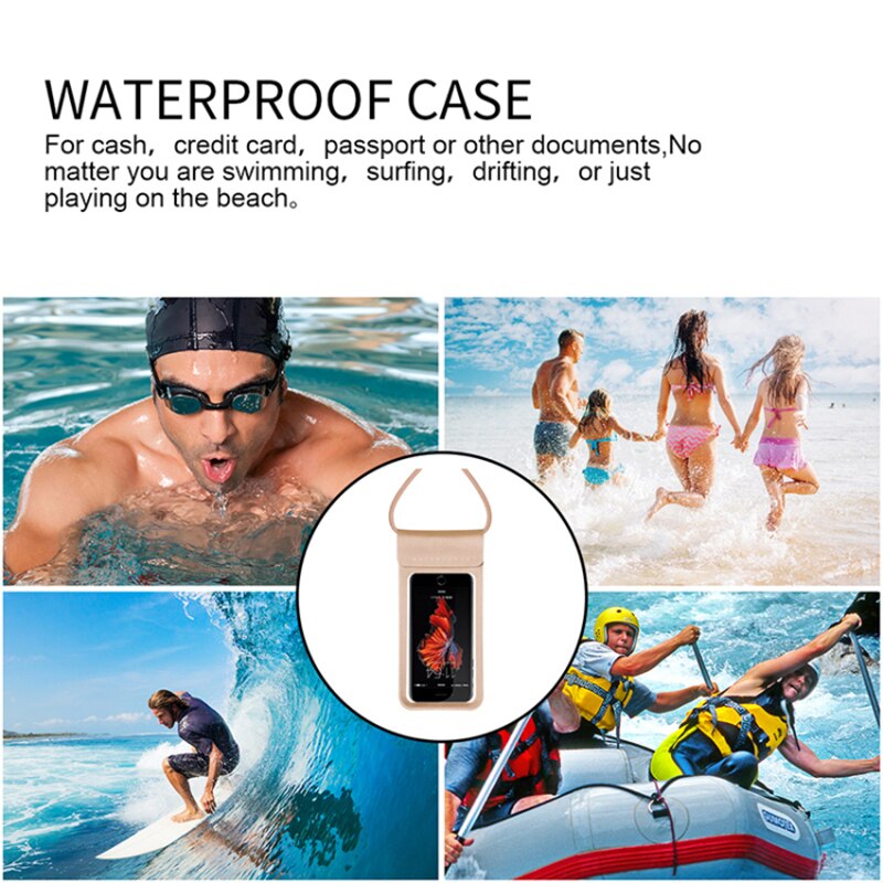 Real Waterdichte Tas Voor Iphone 11 Pro Max Xs X Xr 7 8 6 Plus Se Unde Water Proof telefoon Geval Voor Samsung S20 A71 A51 Cover