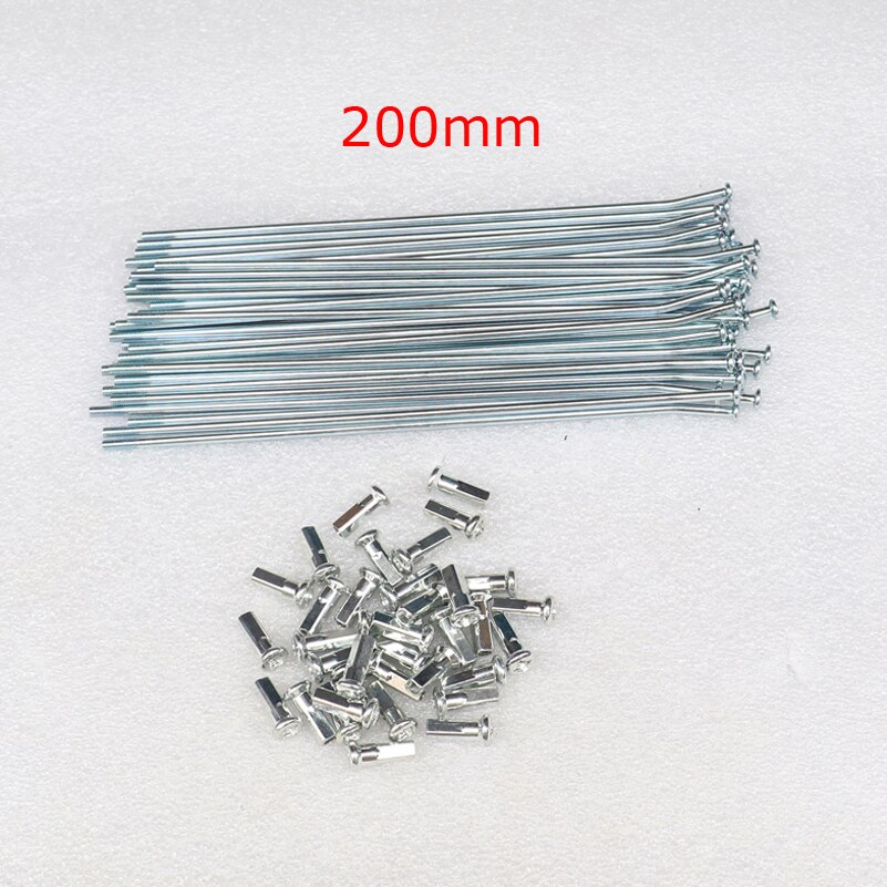 8G 36 pcs Hub spokes With nuts for Dirt Bike Front Or Rear Wheel Rims C Style Rim Hub Only: 8G 200mm