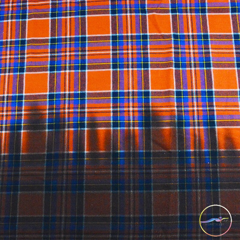 Grid printed Polyester Fabric Costume Dress Character Fabrics