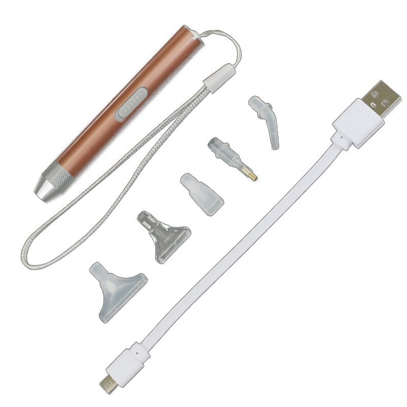 Stylo de peinture de diamant de LED, ensemble de matrice de points de diamant d'alliage d'aluminium, stylo de point avec la lumière, 5 bouts de stylo, pour la papeterie de de fille