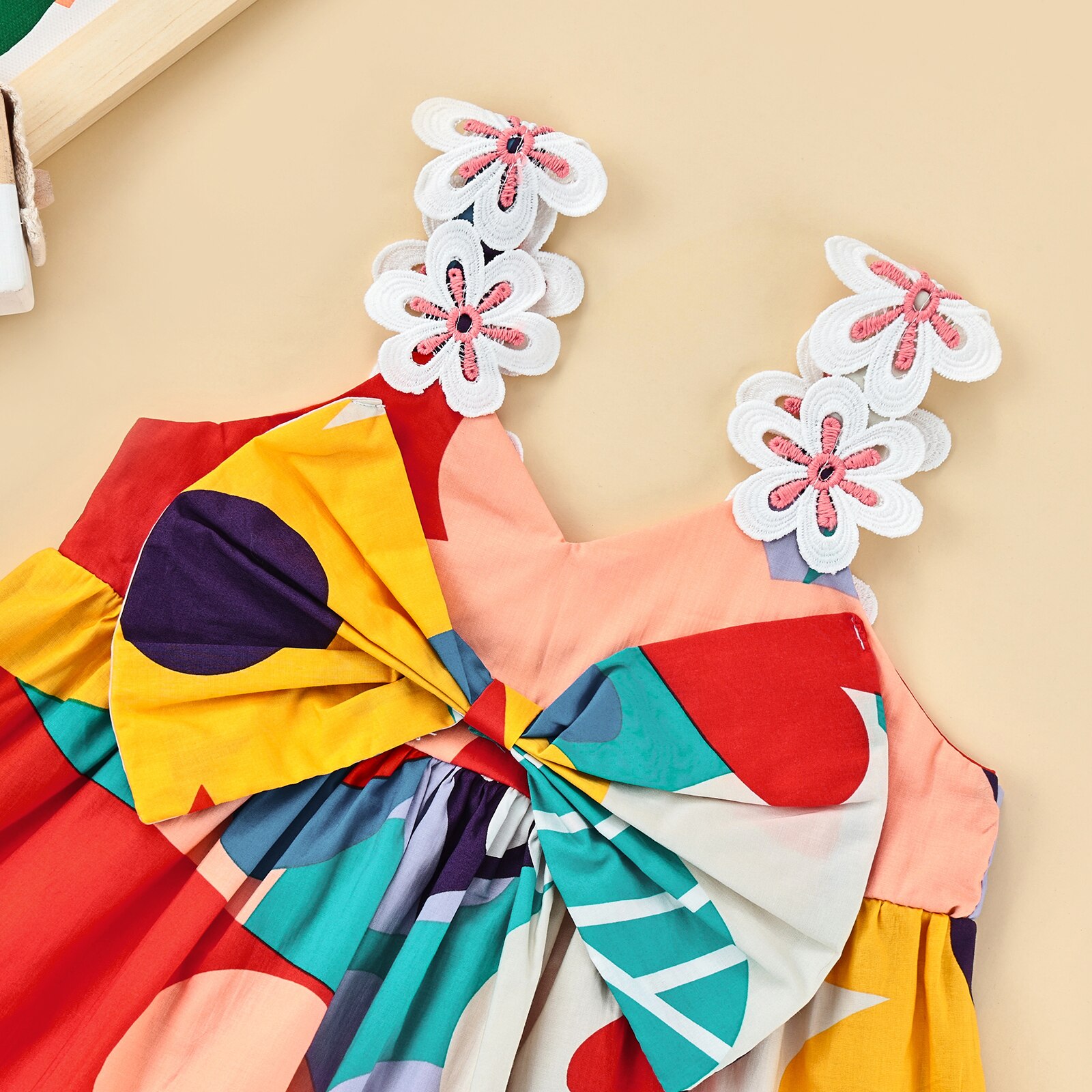 Vêtements d'été pour bébés filles, jolie robe de plage en coton imprimé Floral, sans manches, à bretelles, tenue de princesse