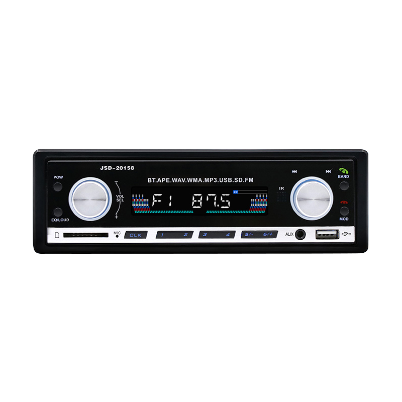 TOSPRA JSD-20158 auto estéreo 1 Din coche Radio 12v bluetooth V2.0 FM Entrada Aux receptor de Audio de coche USB SD MP3 MMC WMA