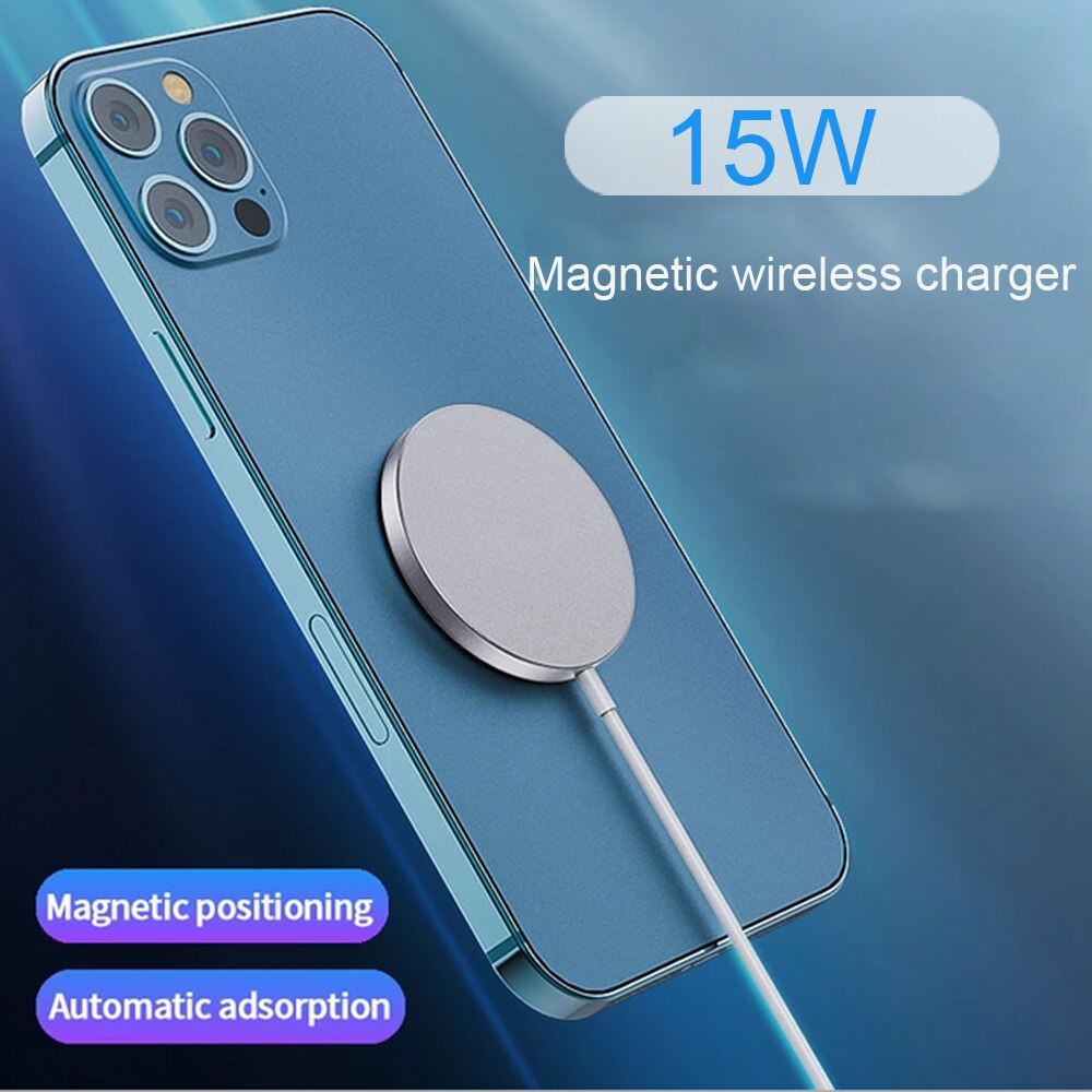 Magnetische 15w snelle draadloze oplader voor telefoon 12 draadloze oplader voor telefoon 12 pro max snel draadloos oplaadpad