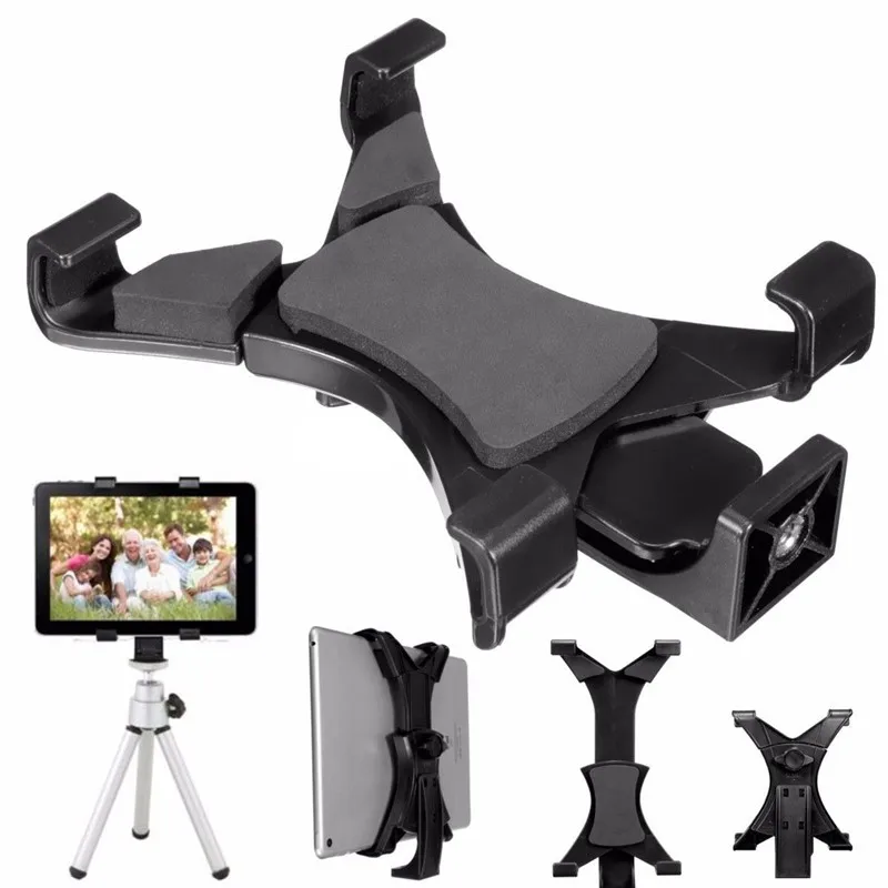 Universele Tablet Statief Mount Klem Met 1/4 "Draad Adapter Voor Ipad 2/3/4/Air/Air2/Mini Voor Galaxy Tablet Telefoon Beugel Houder