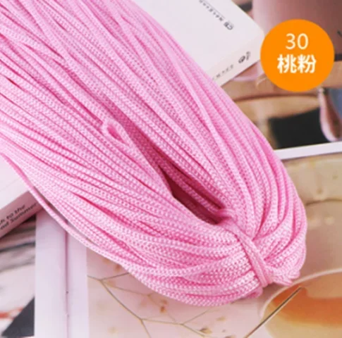 200 mt/los 3mm Farbe Nylon Schnur Faden Häkeln Hohl Linie Makramee DIY Hand-gewebte Armbinde Geflochtene Handwerk/schuhe