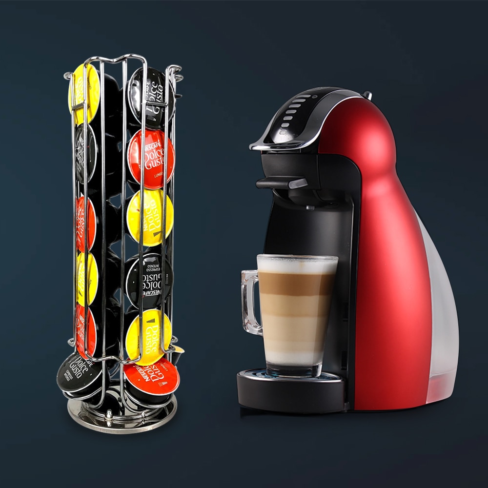Metalen Koffie Pod Houder Ijzer Chroom Plating Stand Koffie Capsule Opbergrek Voor 24pcs Dolce Gusto Capsule