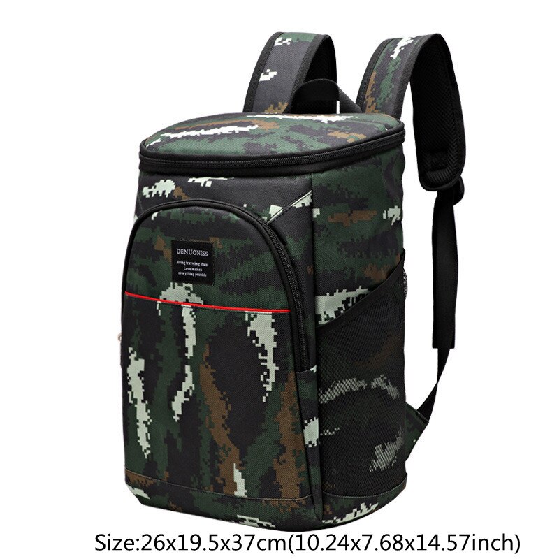 Sac à dos isotherme pour pique-nique, de nourriture, glacière, pour déjeuner, Camping, réfrigérateur, accessoires, fournitures: B Camouflage