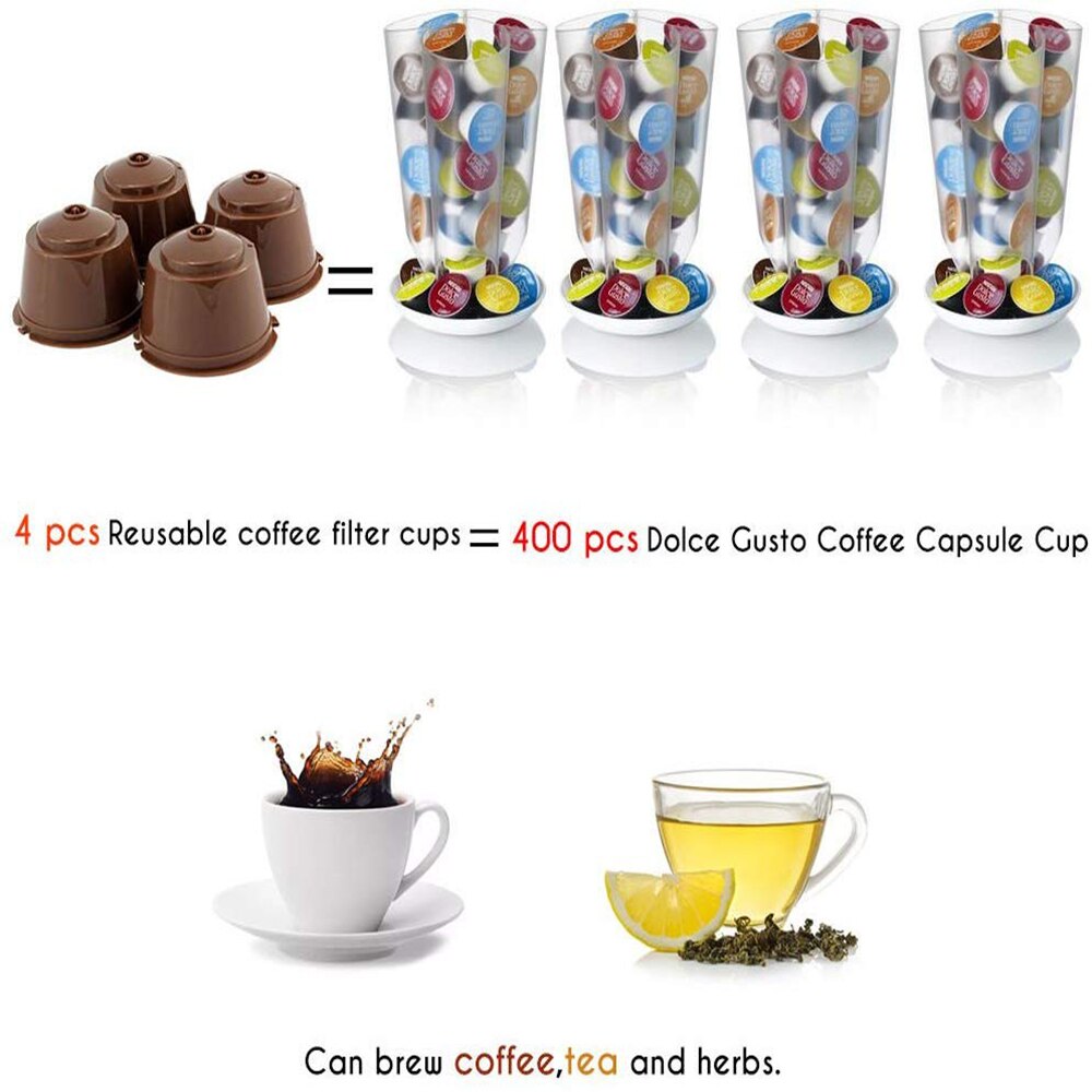 Coffee Filter 20ml Reusable Refillable Coffee Capsule Filters Baskets
