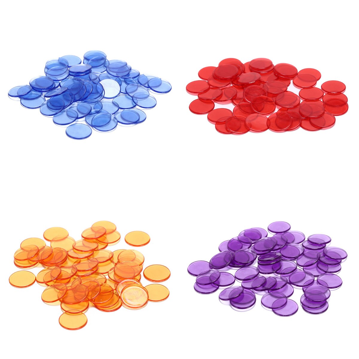 50 stk 1.5cm plastik poker chips casino bingo markører til sjov familie klub karneval bingo spil leverer acce 5 farver