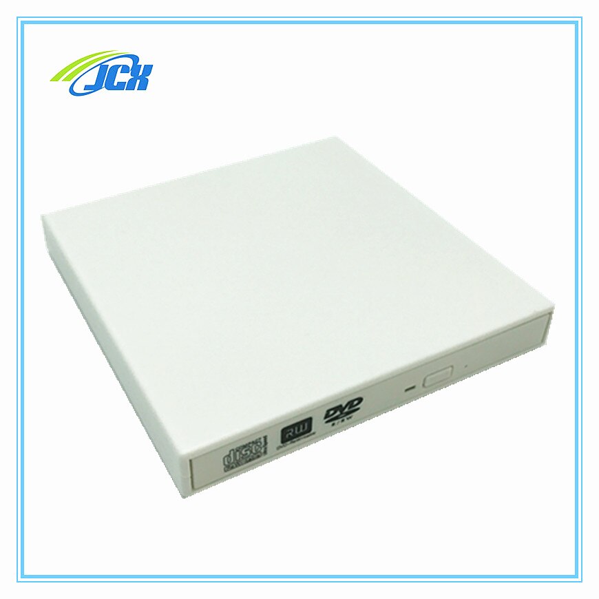 External silver USB 2 8x DVDRW DL DVDRW CD RW Burner Drive All PC and for Mac: White