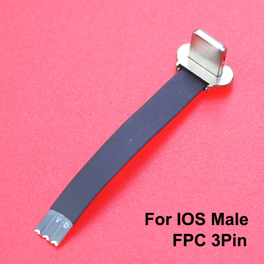 Conector Micro USB tipo C FPC 2 pines 3 pines con resistencia R1 Cable plano suave Cable de carga macho extensión de Cable de carga rápida para teléfono: Lavanda
