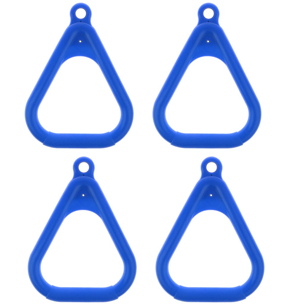 Outdoor Trapeze Gym Rings Plastic Coated Ring Swing Set Replacements Blue