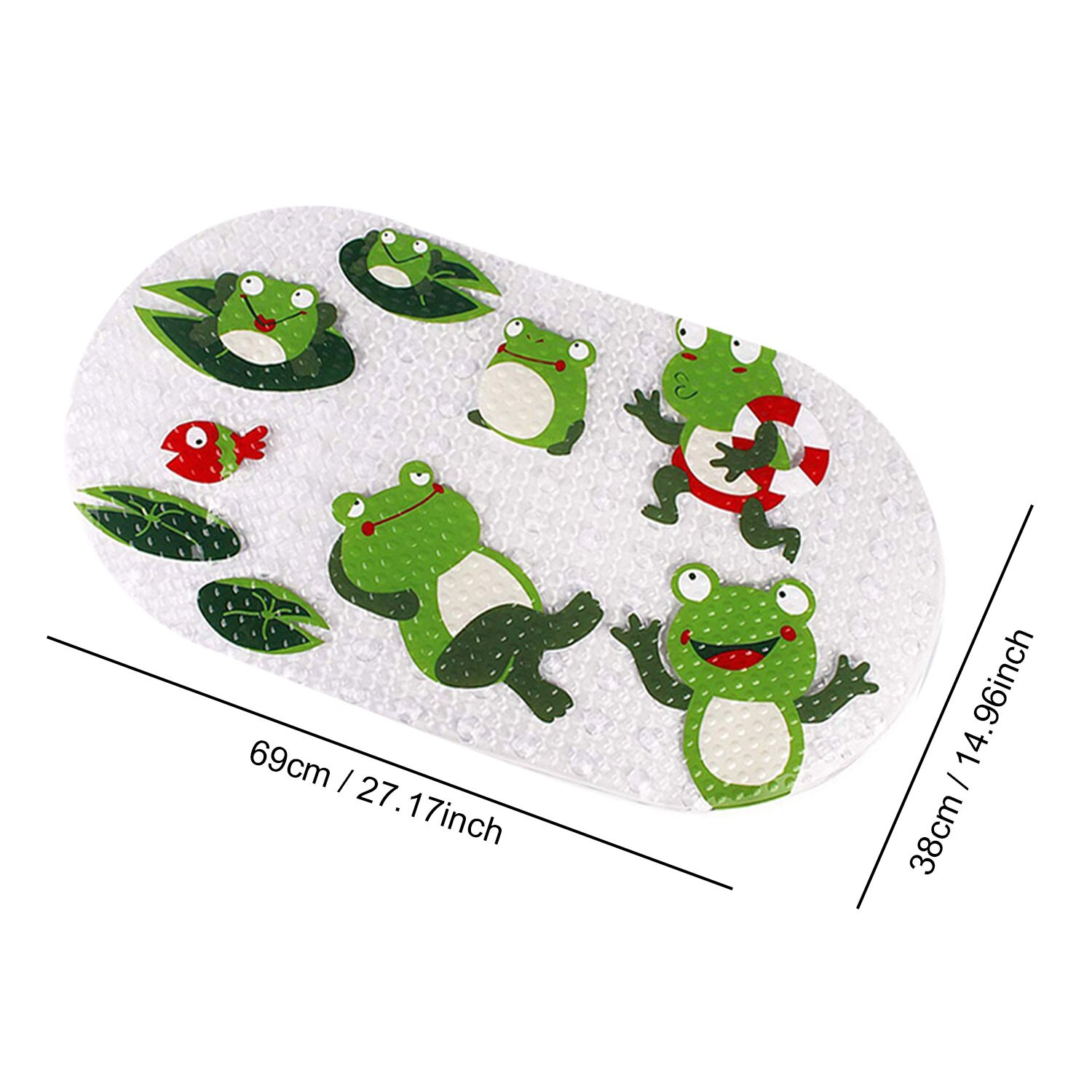 Leuke Cartoon Patroon Badkamer Antislipmatten Bad Anti-slip Mat met Zuignappen voor Badkamer Kids Douche bad Non-slip Mat: Frog