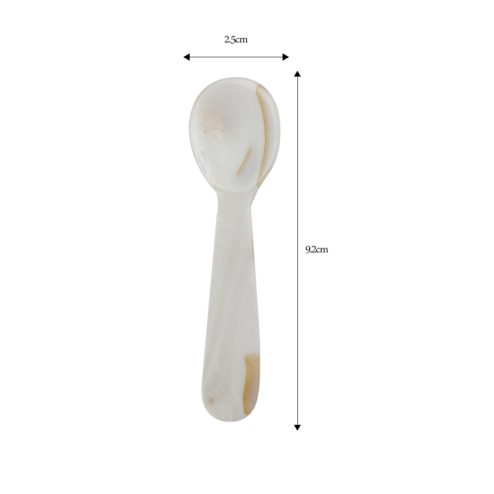 Cuchara Natural para dormir, cuchara para café, caviar, postre, mascarilla, 1 unidad, 9,2 cm/13cm
